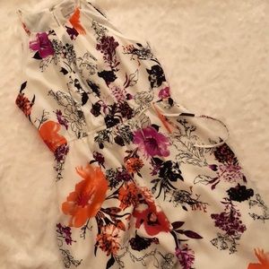 Fall Flow 🍁 NWOT LOFT Floral Belted Sleeveless Dress 🍂